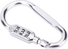 Load image into Gallery viewer, Combination Code Lock Safe Travel Bag Luggage Security OEM Locker Lock Code Zinc Alloy D-Ring Chain Clip Hook Combination Lock