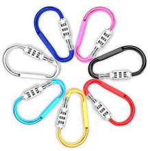Load image into Gallery viewer, Combination Code Lock Safe Travel Bag Luggage Security OEM Locker Lock Code Zinc Alloy D-Ring Chain Clip Hook Combination Lock