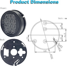 Load image into Gallery viewer, Electronic Safe Lock Replacement Keypad with Solenoid Lock, Gun Safe Lock with Programmable Electronic Keypad, Lock Fits High Security Safe Box and Security Cabinet