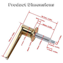 Load image into Gallery viewer, Square Shaft Safe Handle Standard L Shape for ATM, Safes and Vault Doors, Bright Brass Finish,Gun Safe Handle For Safe door