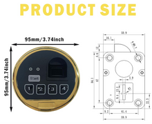 Load image into Gallery viewer, Electronic Safe Lock Biometric Fingerprint Password Function Safe Lock For Gun Safe Factory Price Electronic Digital Safe Lock