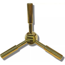 Load image into Gallery viewer, 3 Spoke Gun Safe Handle Replacement, Gold Finish Heavy-Duty Handle for Safe Box, Gun Safes, Vault Doors,Fireproof safes