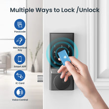 Load image into Gallery viewer, Smart Door Lock, Keyless Entry Door Lock with Doorbell, Door Locks for Front Door with App Control, Auto-Lock, with Bluetooth
