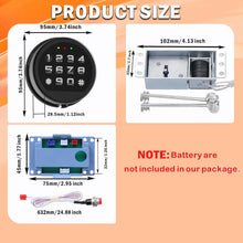 Load image into Gallery viewer, Gun Safe Lock Replacement with Solenoid, Safe Box Lock with 2 Override Keys Black Keypad Replacement for Safe Box, Rifle Safe