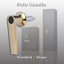 Load image into Gallery viewer, Square Shaft Safe Handle Standard L Shape for ATM, Safes and Vault Doors, Bright Brass Finish,Gun Safe Handle For Safe door