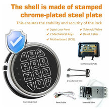 Load image into Gallery viewer, Digital Safe Lock Replacement Chrome Digital Keypad Electronic Lock