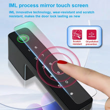 Load image into Gallery viewer, Electronic Smart Door Lock With Biometric Fingerprint / Password / Key Unlock USB Emergency Charge Silent Wooden Door Lock