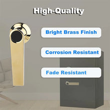 Load image into Gallery viewer, Square Shaft Safe Handle Standard L Shape for ATM, Safes and Vault Doors, Bright Brass Finish,Gun Safe Handle For Safe door