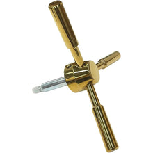 Load image into Gallery viewer, 3 Spoke Gun Safe Handle Replacement, Gold Finish Heavy-Duty Handle for Safe Box, Gun Safes, Vault Doors,Fireproof safes
