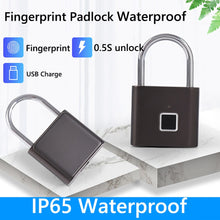Load image into Gallery viewer, Waterproof Fingerprint Lock Smart Biometric Fingerprint Keyless Door Lock Security Padlock for Luggage Case