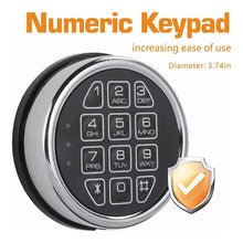 Load image into Gallery viewer, Digital Safe Lock Replacement Chrome Digital Keypad Electronic Lock