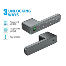 Load image into Gallery viewer, Electronic Smart Door Lock With Biometric Fingerprint / Password / Key Unlock USB Emergency Charge Silent Wooden Door Lock