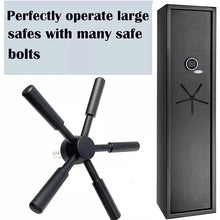 Load image into Gallery viewer, Black 5 Spoke Heavy Duty Gun Safe Handle for Fireproof Depository Safes Strong Box Vault Door - Steel Material for Rifle Cabinet