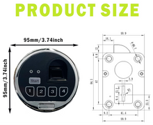 Load image into Gallery viewer, Electronic Safe Lock Biometric Fingerprint Password Function Safe Lock For Gun Safe Factory Price Electronic Digital Safe Lock