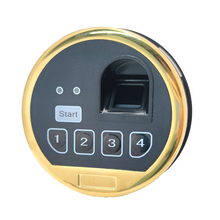 Load image into Gallery viewer, Fingerprint Safe Lock Biometric Gold Keypad Swingbolt Lock With 2 Override Keys