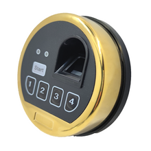 Load image into Gallery viewer, Fingerprint Safe Lock Biometric Gold Keypad Swingbolt Lock With 2 Override Keys
