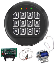 Load image into Gallery viewer, Gun Safe Lock Replacement Black Keypad with Solenoid Safe Electronic Lock