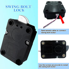 Load image into Gallery viewer, Zinc Alloy Swing Bolt Gun Safe Lock Replacement, Chrome Keypad with 14 Ribbon Cable Access Gun Lock, Safe Accessories Lock Part Complete Set