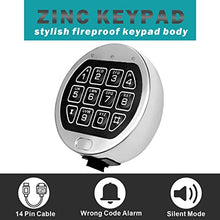 Load image into Gallery viewer, Gun Safe Lock Replacement Chrome Keypad Electronic Safe Lock with Swing Bolt for Most Safe Box,Gun and Strong Vaults Door