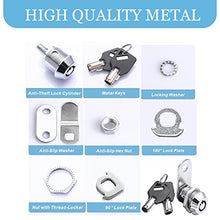 Load image into Gallery viewer, 5 Pack Tubular Cam Locks Keyed Alike-5/8 Inch ,Cabinet Locks for RV Storage Lock, Tool Box Drawer, Secue Door Files,Mailbox Locks, Cabinet Drawer Locks and More(Zinc Alloy)