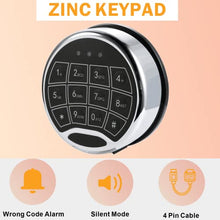 Load image into Gallery viewer, Digital Electronic Keypad Lock for Safes, Swing Bolt Gun Safe Lock Replacement, Time Delay Safe Lock Including 2 Emergency Keys for Locksmiths