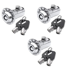 Load image into Gallery viewer, 3 Pack Vending Machine Locks Tubular Keyway (Keyed Aliked) Slam Lock for Coke Snack Candy Soda Machine Lock