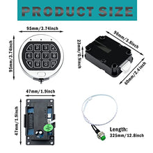 Load image into Gallery viewer, Gun Safe Lock Replacement Chrome Keypad Electronic Safe Lock with Swing Bolt for Most Safe Box,Gun and Strong Vaults Door