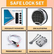 Load image into Gallery viewer, Digital Electronic Keypad Lock for Safes, Swing Bolt Gun Safe Lock Replacement, Time Delay Safe Lock Including 2 Emergency Keys for Locksmiths