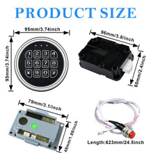 Load image into Gallery viewer, Zinc Alloy Swing Bolt Gun Safe Lock Replacement, Chrome Keypad with 14 Ribbon Cable Access Gun Lock, Safe Accessories Lock Part Complete Set