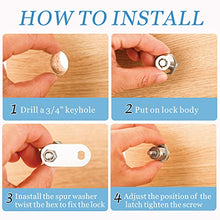 Load image into Gallery viewer, 5 Pack Tubular Cam Locks Keyed Alike-5/8 Inch ,Cabinet Locks for RV Storage Lock, Tool Box Drawer, Secue Door Files,Mailbox Locks, Cabinet Drawer Locks and More(Zinc Alloy)