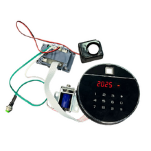 Load image into Gallery viewer, Biometric Touch Display &amp; Keypad Lock Light up Electronic Lock Round Shape Electronic Lock for Jewelry Cabinet
