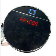 Load image into Gallery viewer, Biometric Touch Display &amp; Keypad Lock Light up Electronic Lock Round Shape Electronic Lock for Jewelry Cabinet

