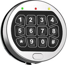 Load image into Gallery viewer, Electronic Safe Lock Replacement Chrome Keypad Fit Home, Pistol, Hotel Safes, Vault Doors and More
