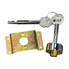 Load image into Gallery viewer, High Security Cross Key Brass Cylinder Lock for Hotel Safe Box with 2 Iron Cross Keys
