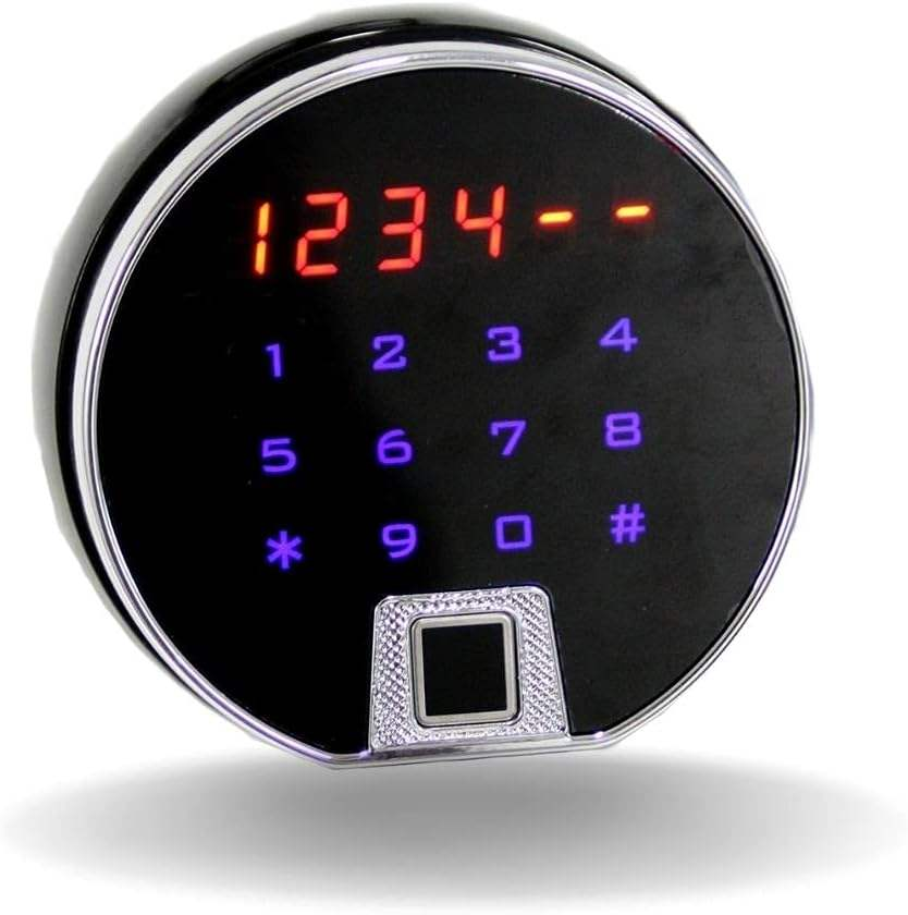 Smart Fingerprint Gun Safe Lock, Biometric Touch Display & Keypad Entry, High-Speed Recognition for Vault Doors & Firearm Safes