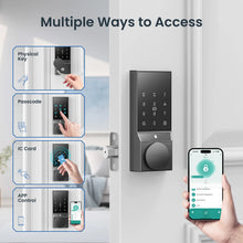 Load image into Gallery viewer, Smart Door Lock, Keyless Entry Door Lock with Doorbell, Door Locks for Front Door with App Control, Auto-Lock, with Bluetooth
