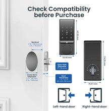 Load image into Gallery viewer, Smart Door Lock, Keyless Entry Door Lock with Doorbell, Door Locks for Front Door with App Control, Auto-Lock, with Bluetooth
