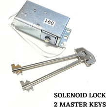 Load image into Gallery viewer, Gun Safe lock Replacement Chrome Keypad with Solenoid Lock &amp; 2 Override Keys
